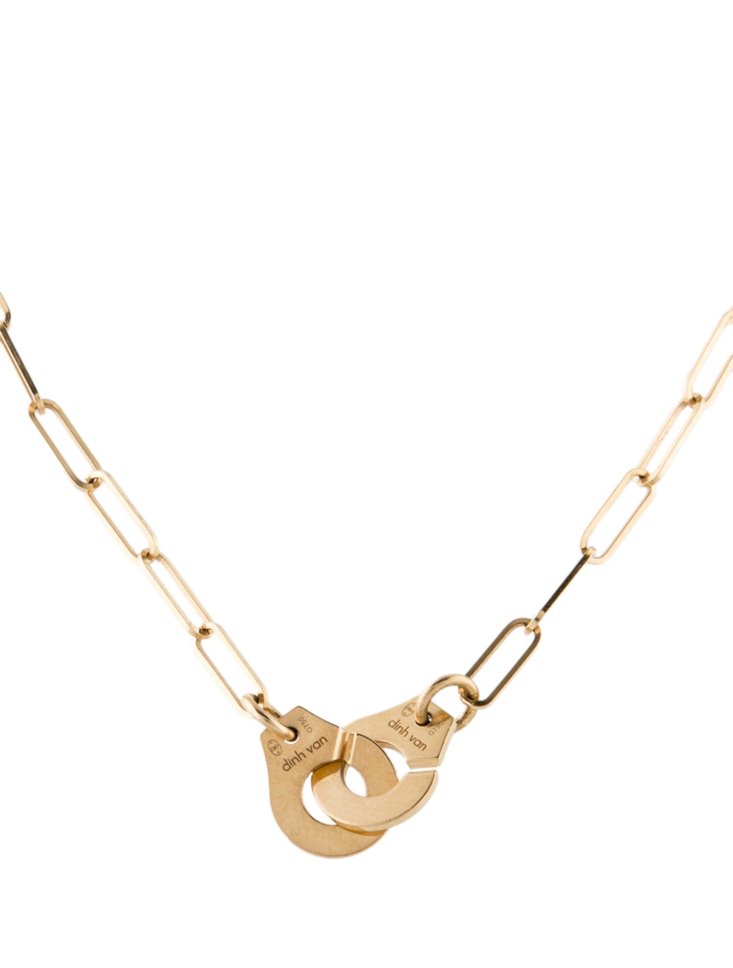 Dinh Van 18K Menottes R10 Necklace