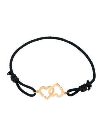 Dinh Van 18K Double Coeurs R9 Cord Bracelet