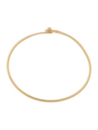 Dinh Van 18K Diamond Serrure Lock Bangle Bracelet