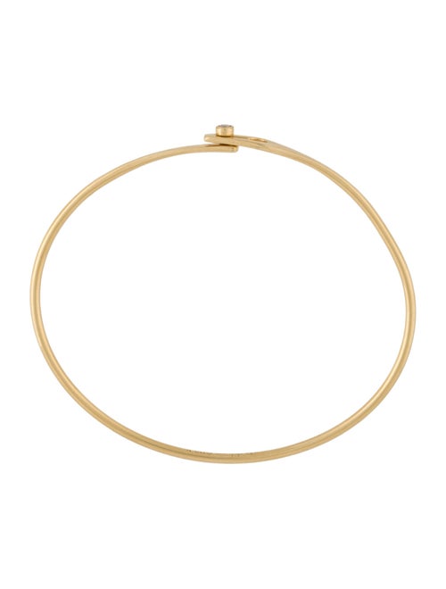 Dinh Van 18K Diamond Serrure Lock Bangle Bracelet