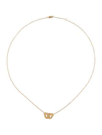 Dinh Van 18K Menottes Small Handcuff Chain Pendant Necklace