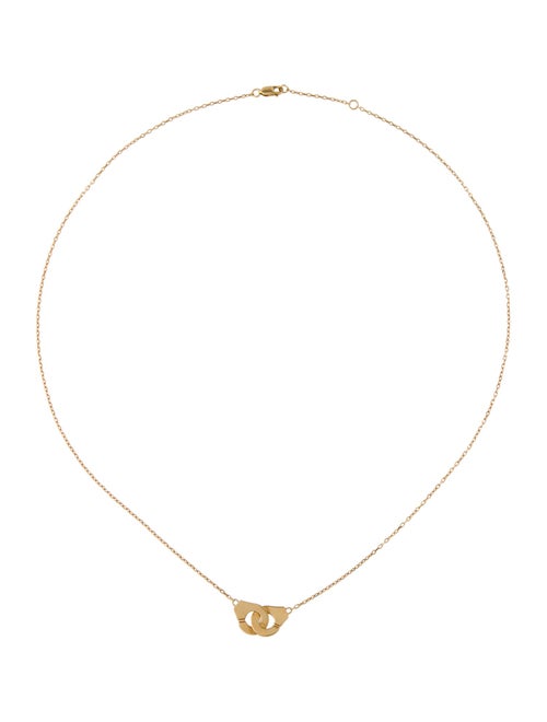Dinh Van 18K Menottes Small Handcuff Chain Pendant Necklace