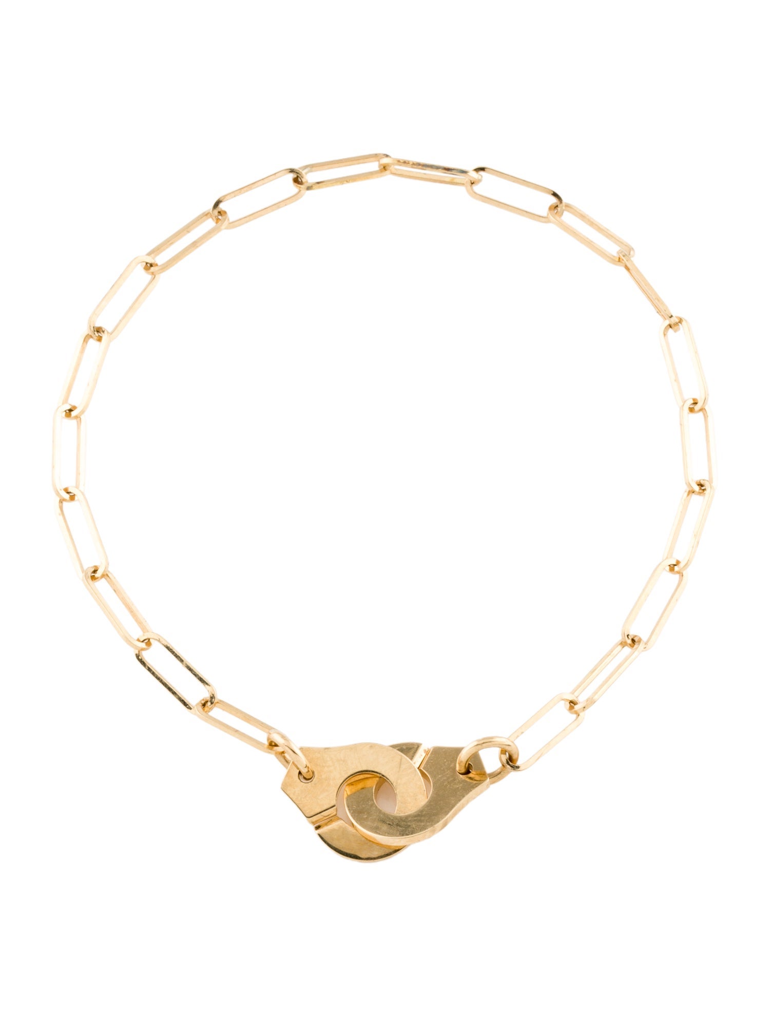 Dinh Van 18K Menottes Handcuff Chain Link Bracelet