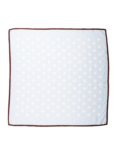 Drake's Silk Polka Dot Print Blue