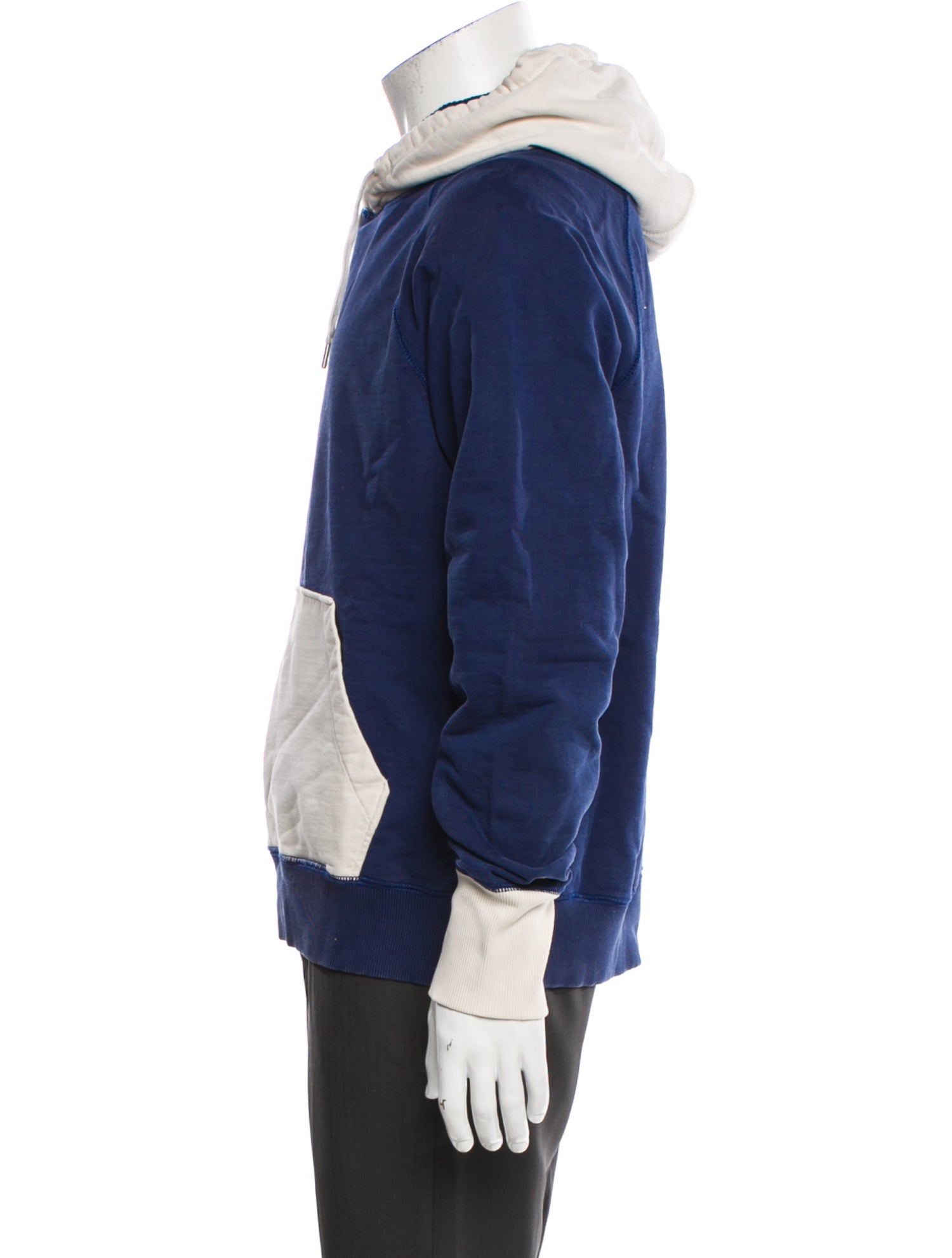 Drake's Colorblock Pattern Crew Neck Hoodie