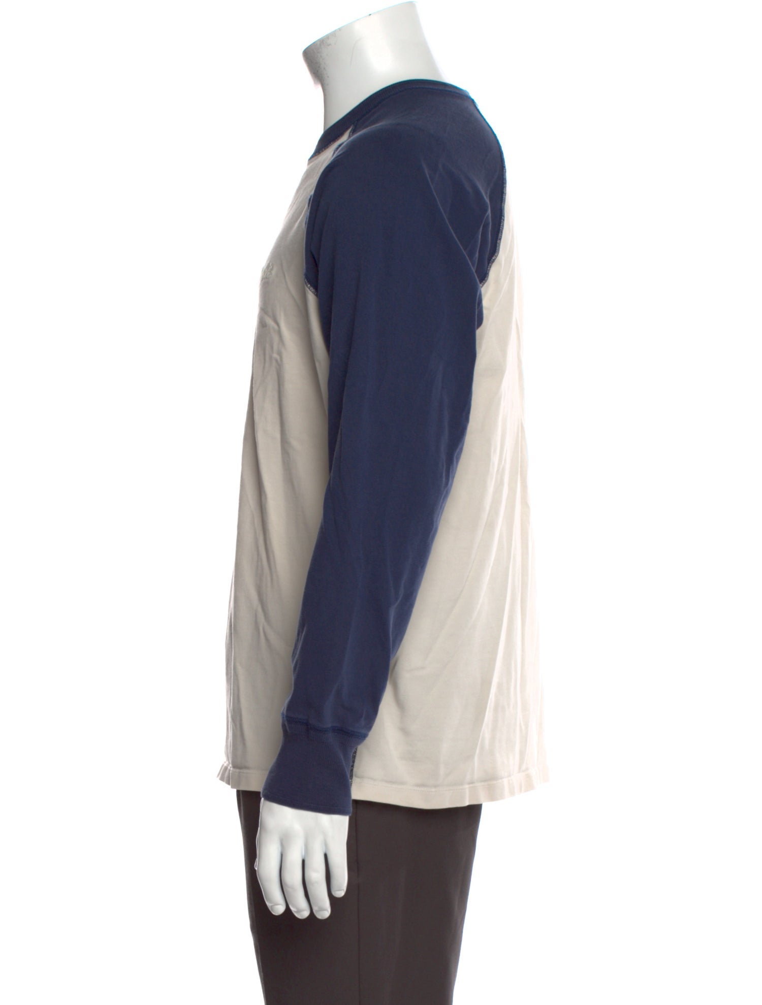 Drake's Colorblock Pattern Crew Neck T-Shirt