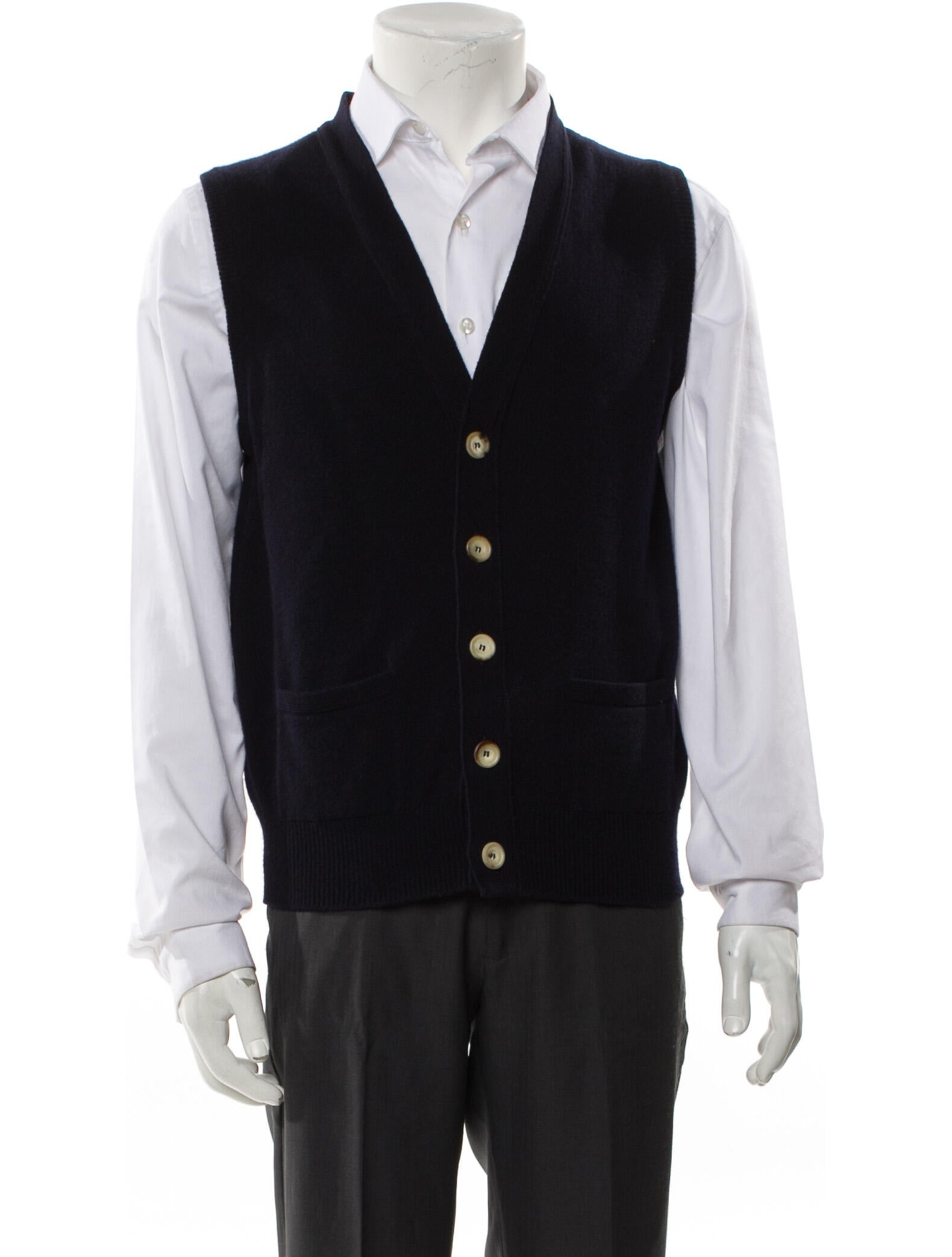 Drake's Lambswool V-Neck Cardigan