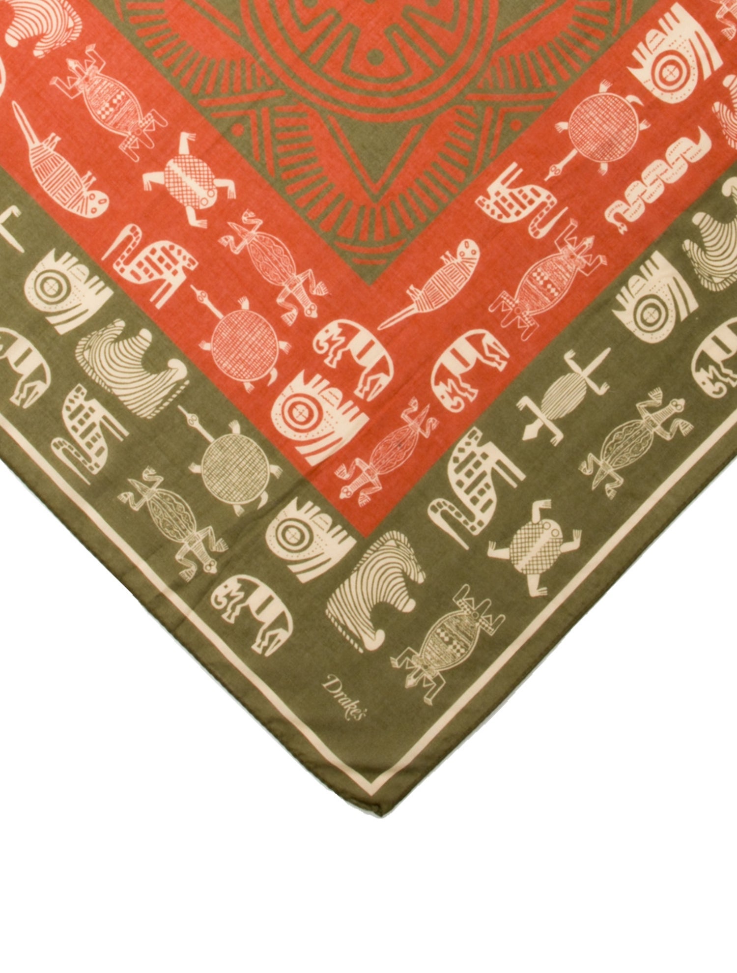 Drake's Silk Printed Scarf