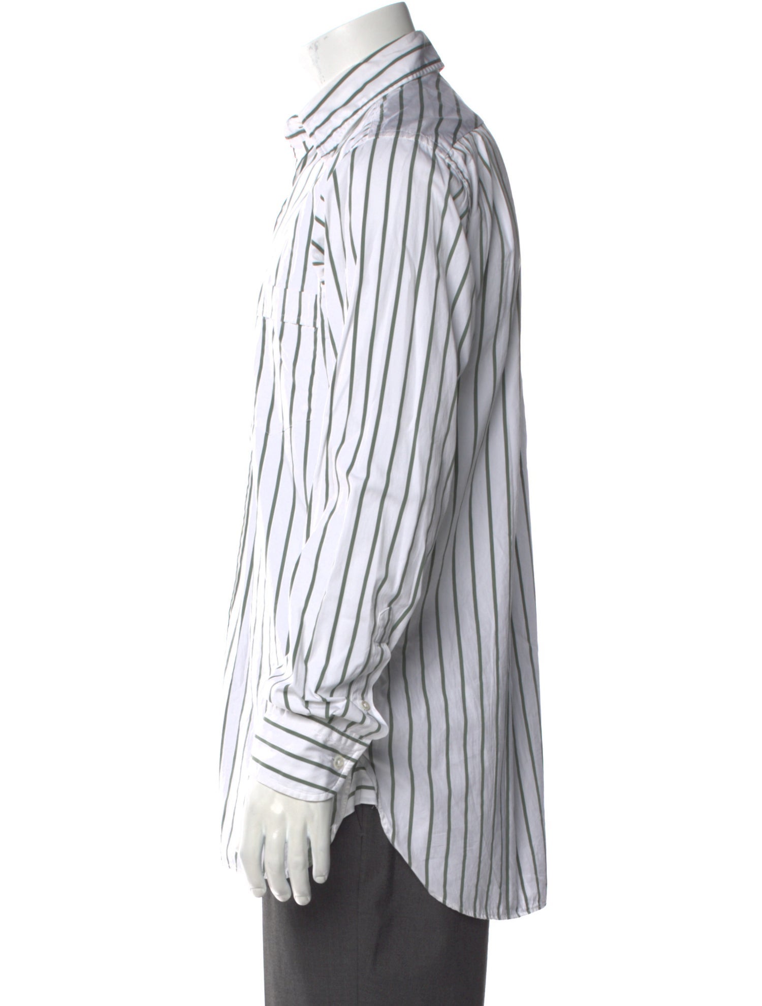 Drake's Striped Long Sleeve Shirt