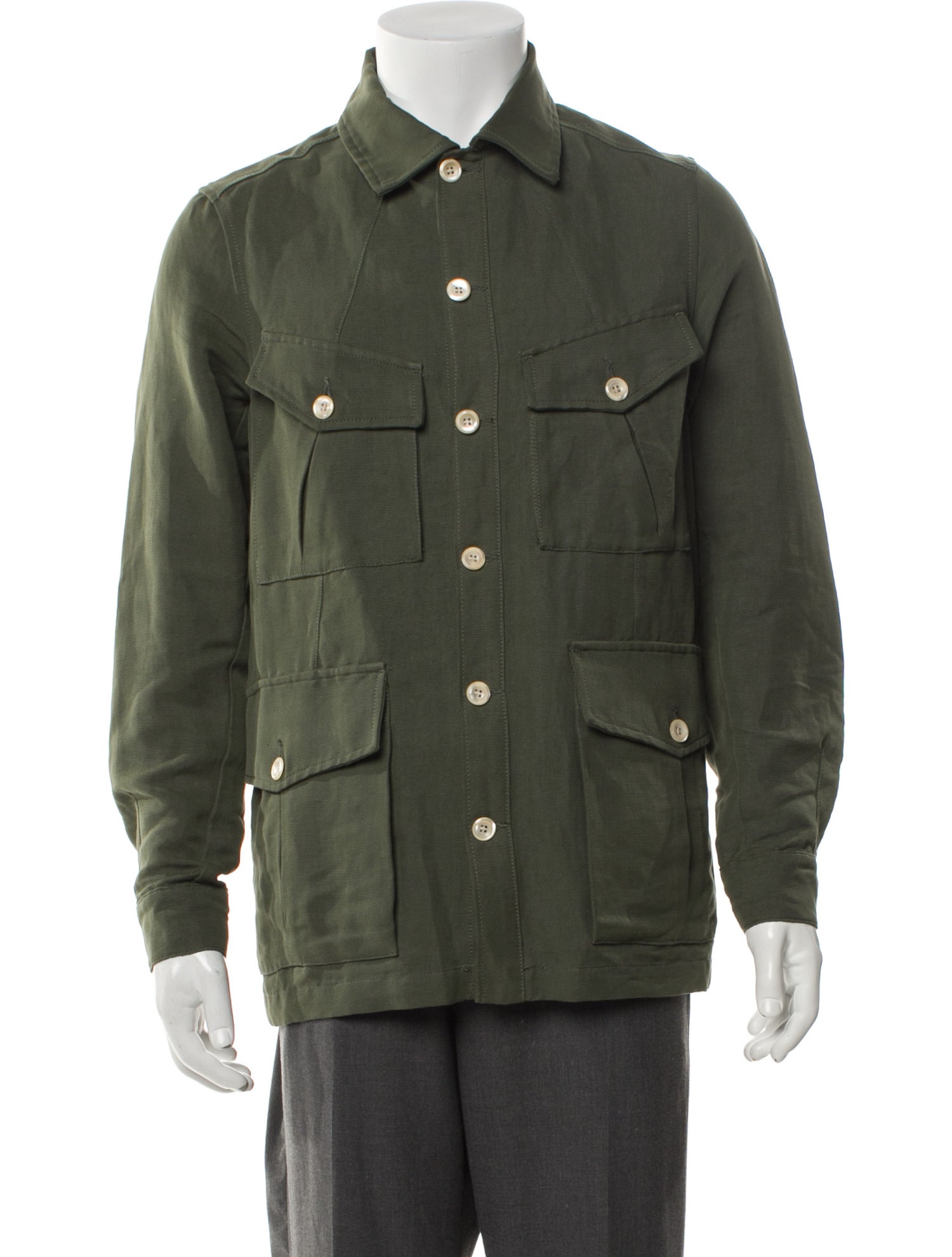 Drake's Linen Utility Jacket