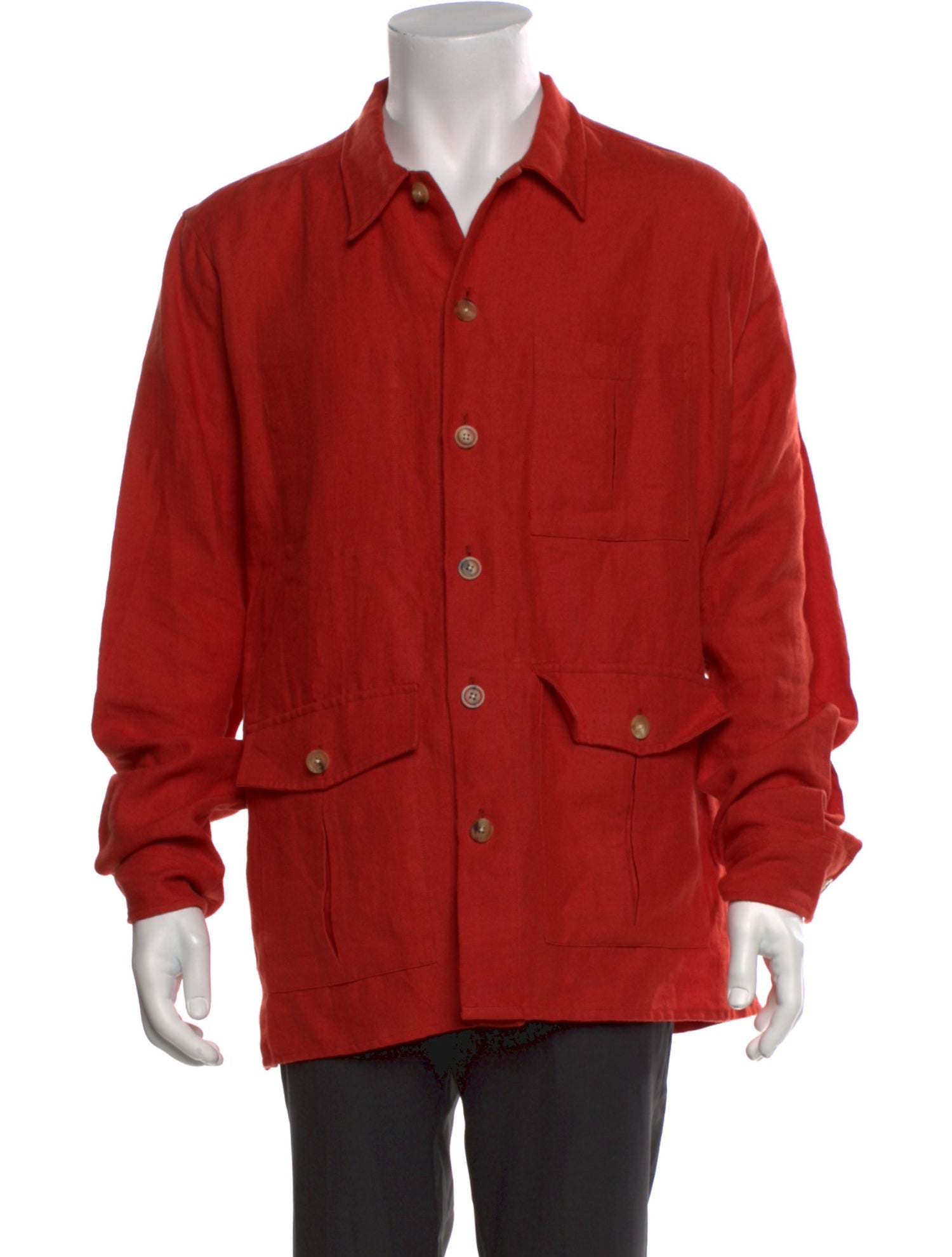 Drake's Linen Long Sleeve Shirt