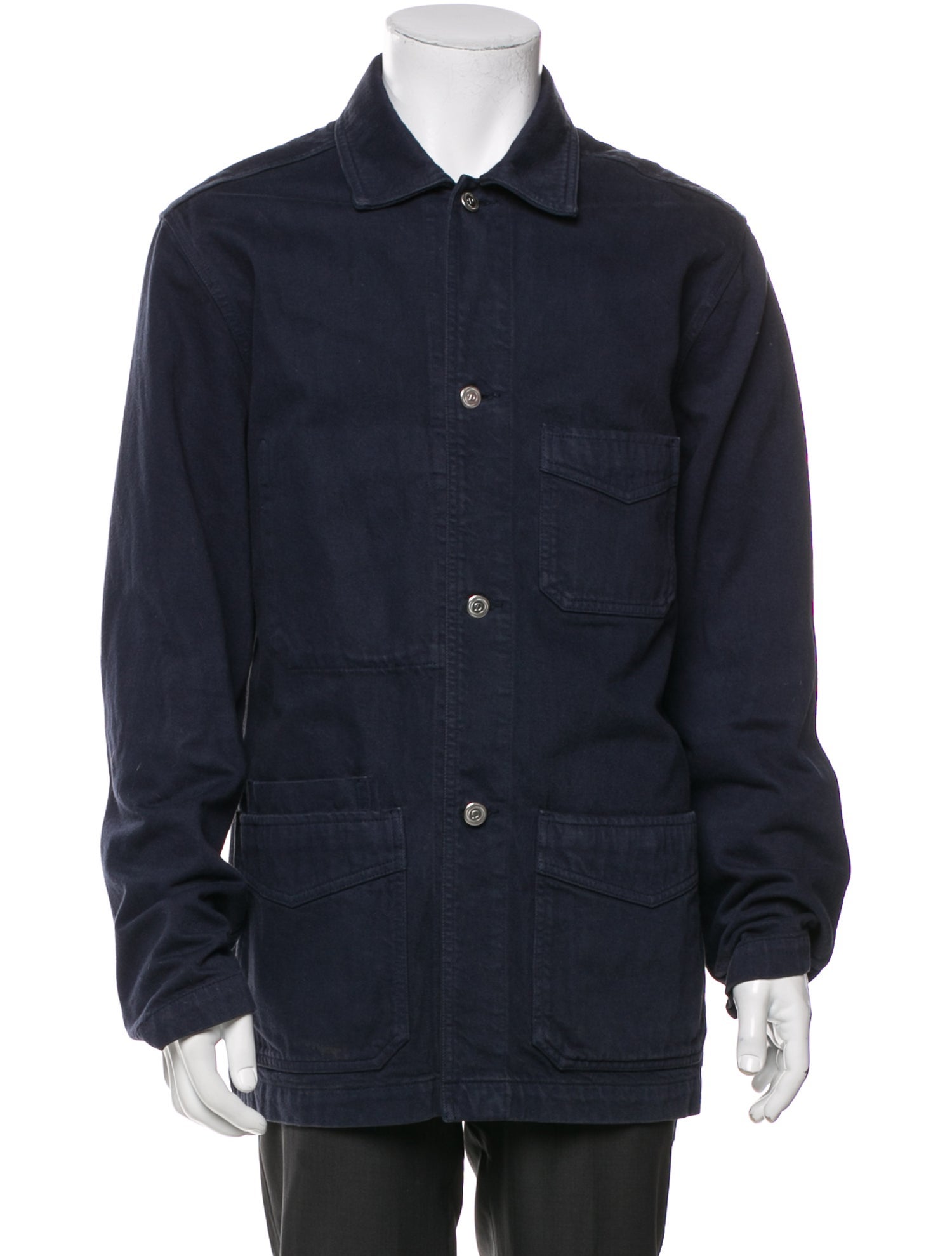 Drake's Long Sleeve Denim Shirt