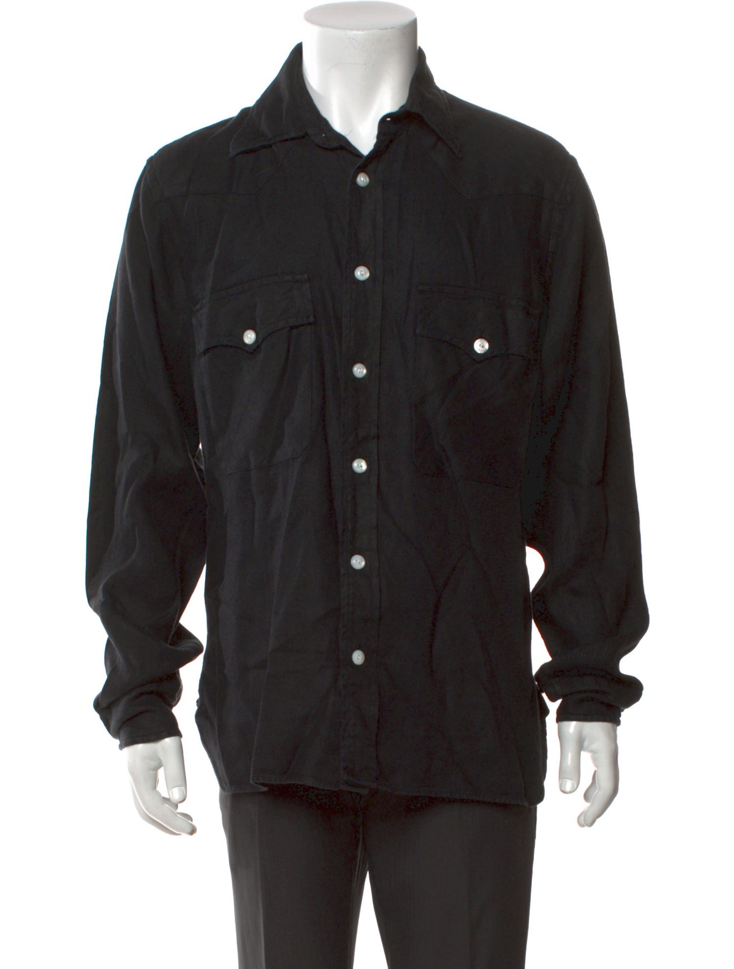 Drake's Linen Long Sleeve Shirt