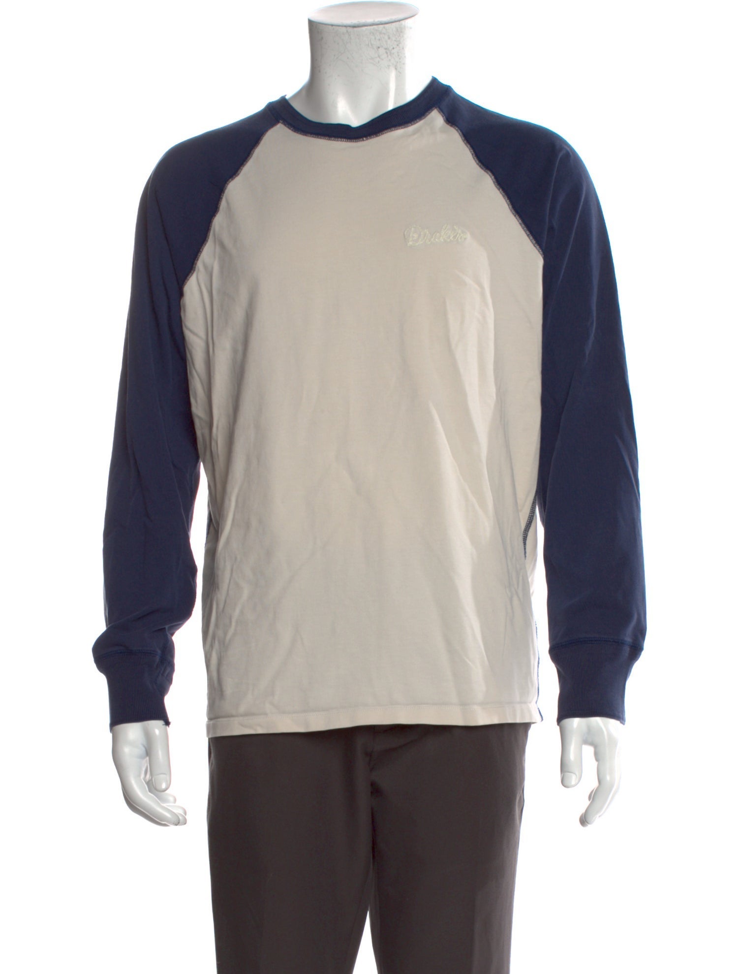 Drake's Colorblock Pattern Crew Neck T-Shirt