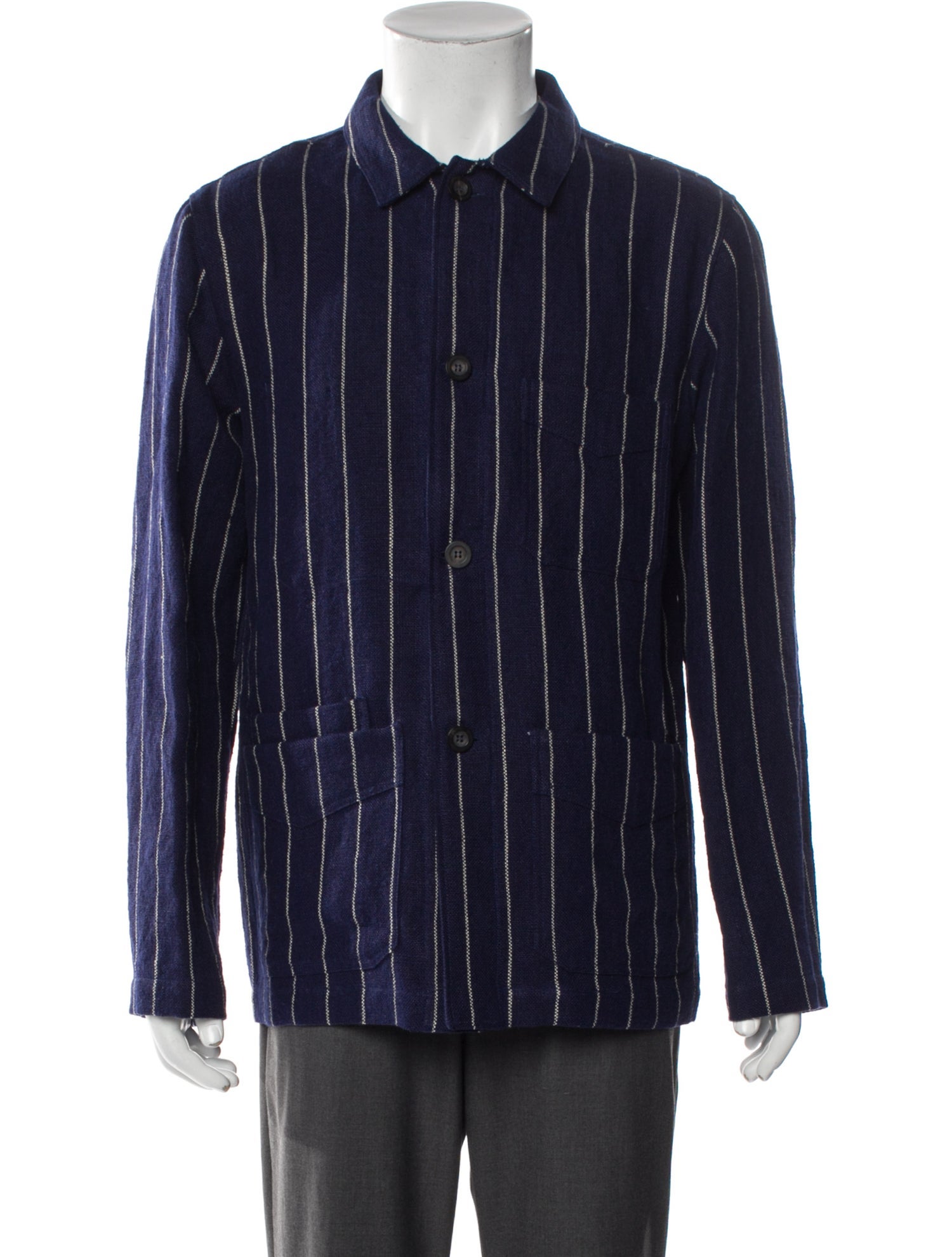 Drake's Linen Striped Coat