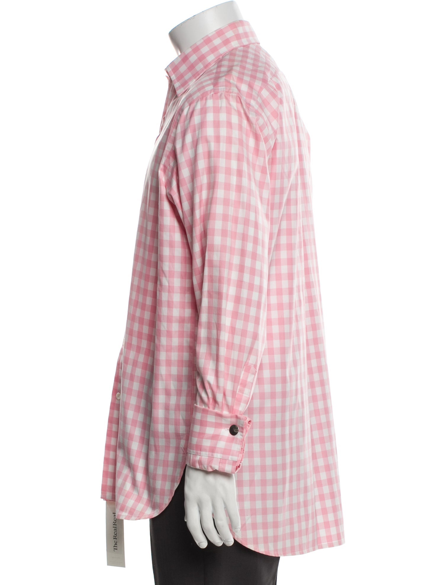 Drake's Plaid Print Long Sleeve Dress Shirt