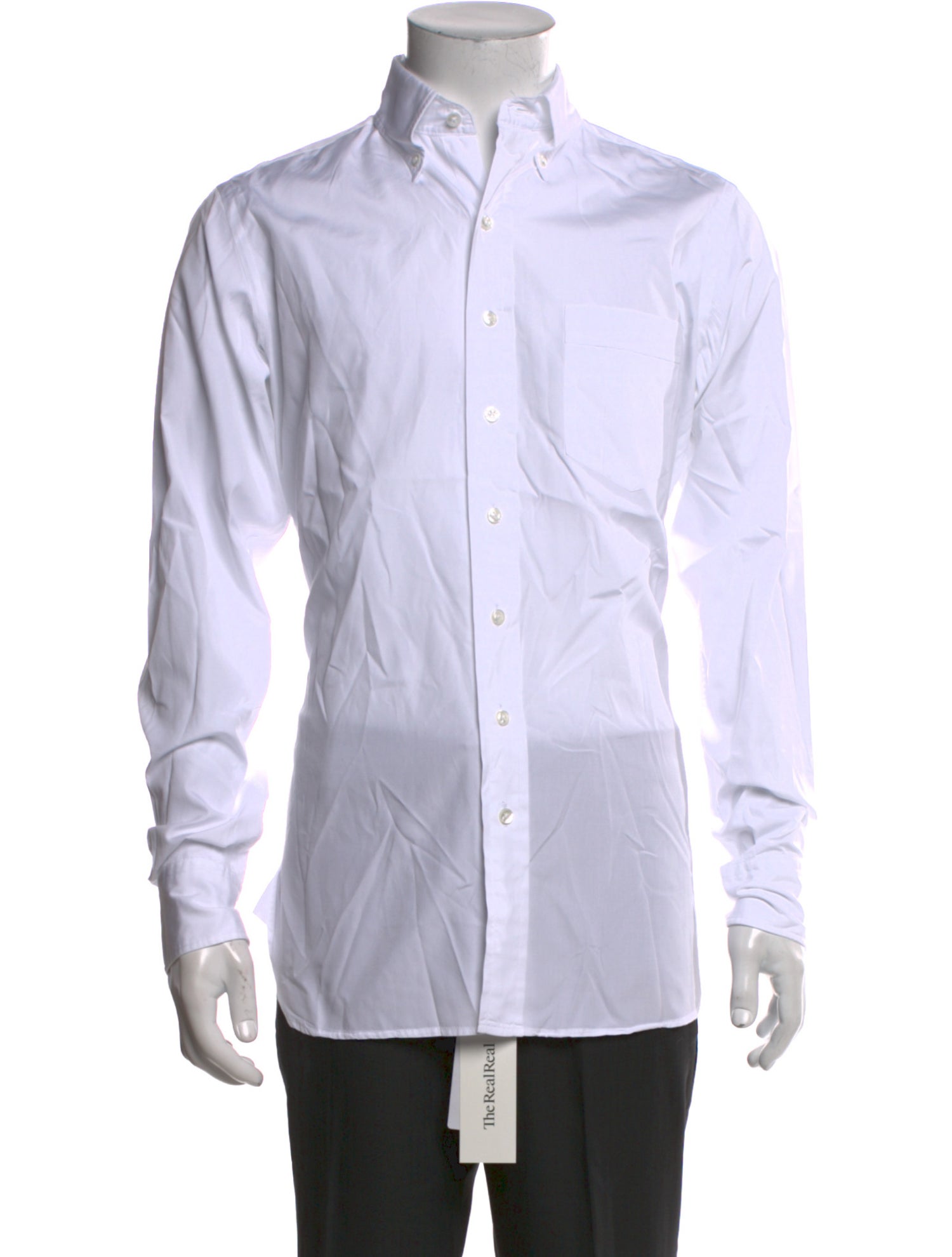 Drake's Striped Long Sleeve Dress Shirt