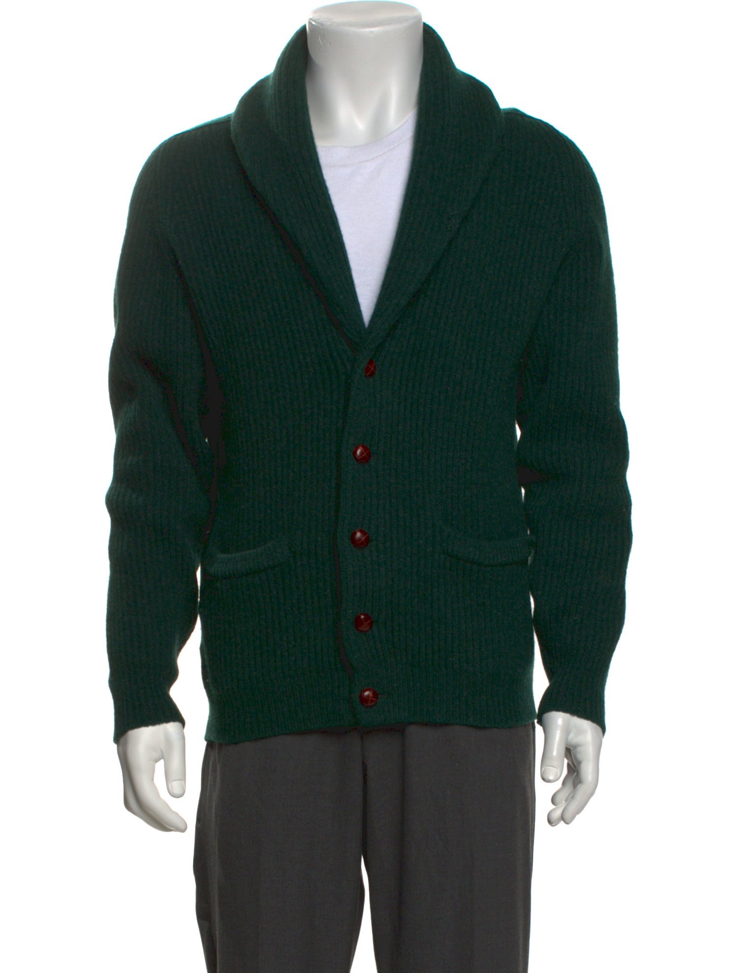 Drake's Lambswool V-Neck Cardigan