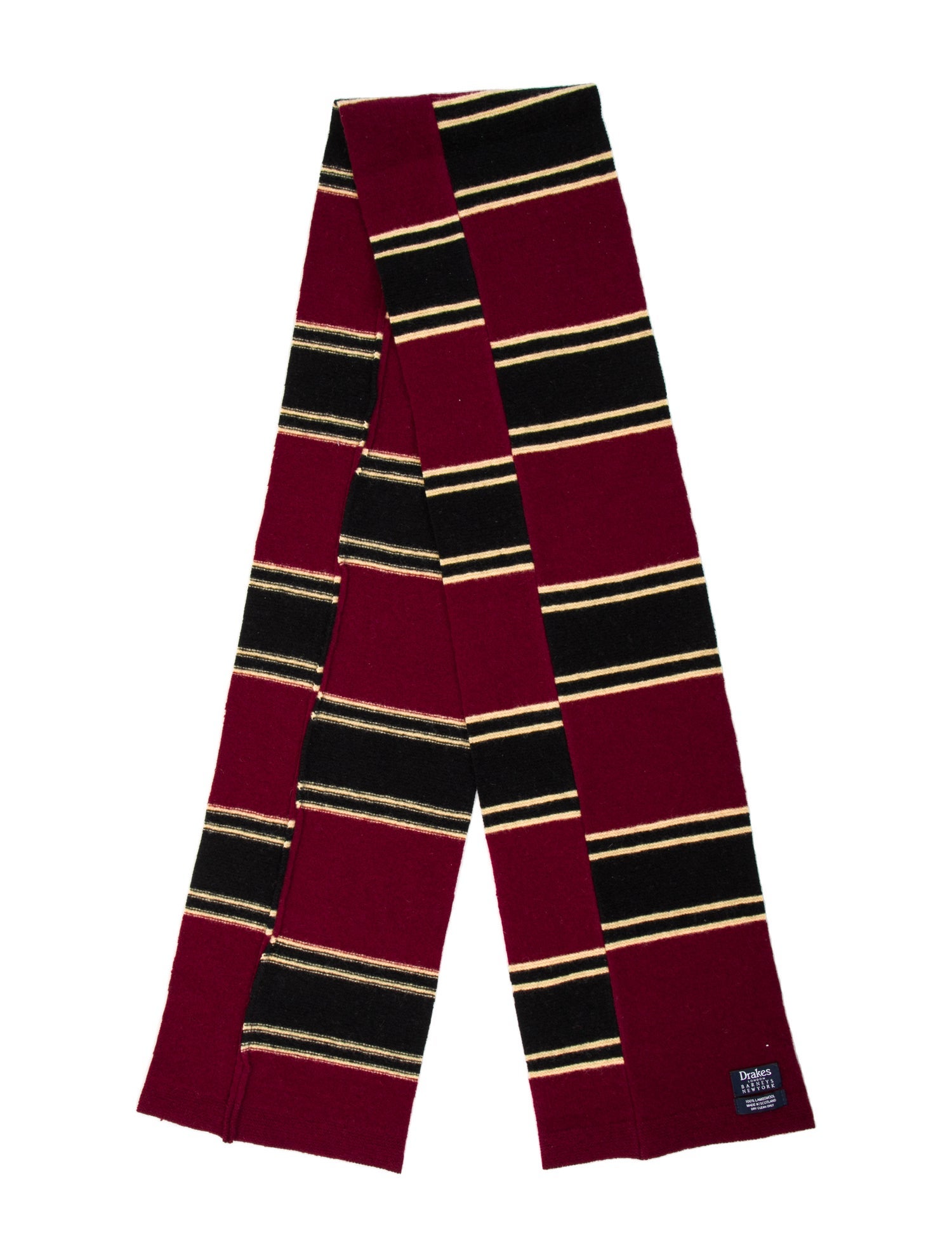 Drake's Lambswool Striped Scarf