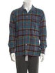 Drake's Plaid Print Long Sleeve Shirt