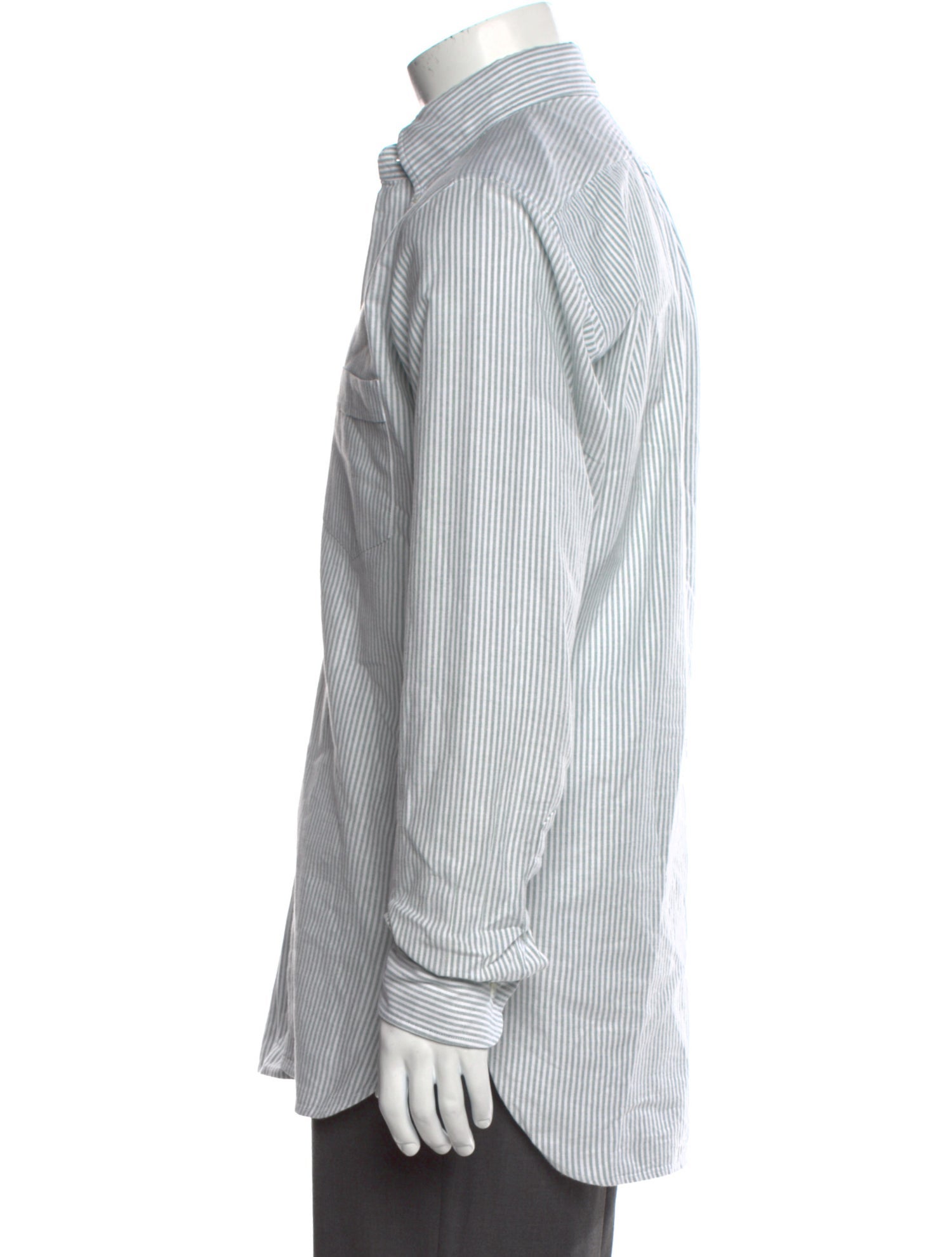 Drake's Striped Long Sleeve Shirt