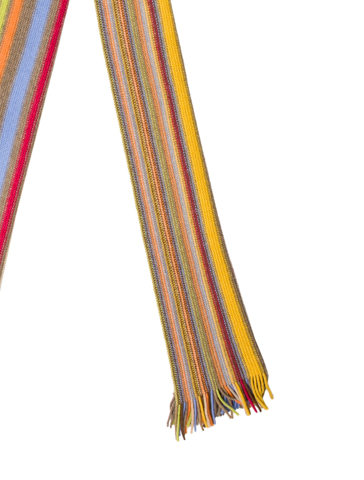 Drake's Cashmere Striped Scarf