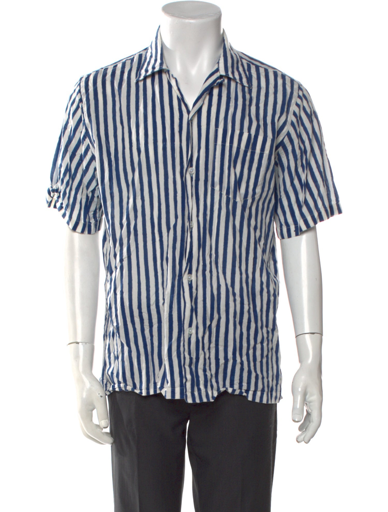 Drake's Striped Short Sleeve Shirt