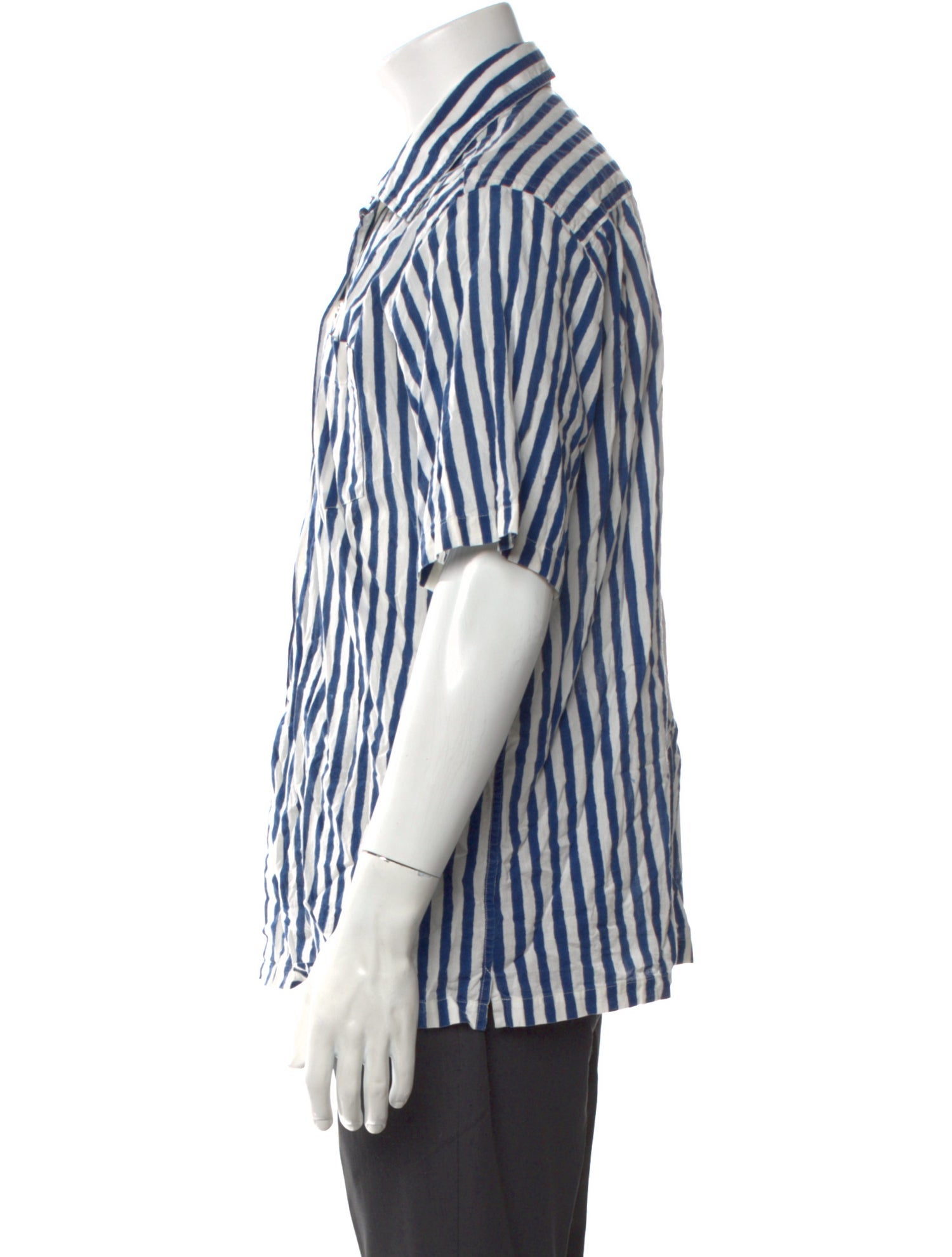 Drake's Striped Short Sleeve Shirt