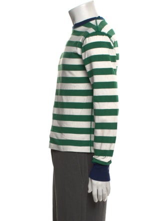 Drake's Striped Crew Neck T-Shirt