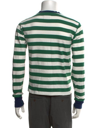 Drake's Striped Crew Neck T-Shirt