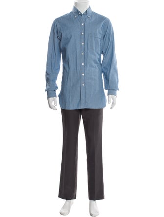 Drake's Long Sleeve Dress Shirt