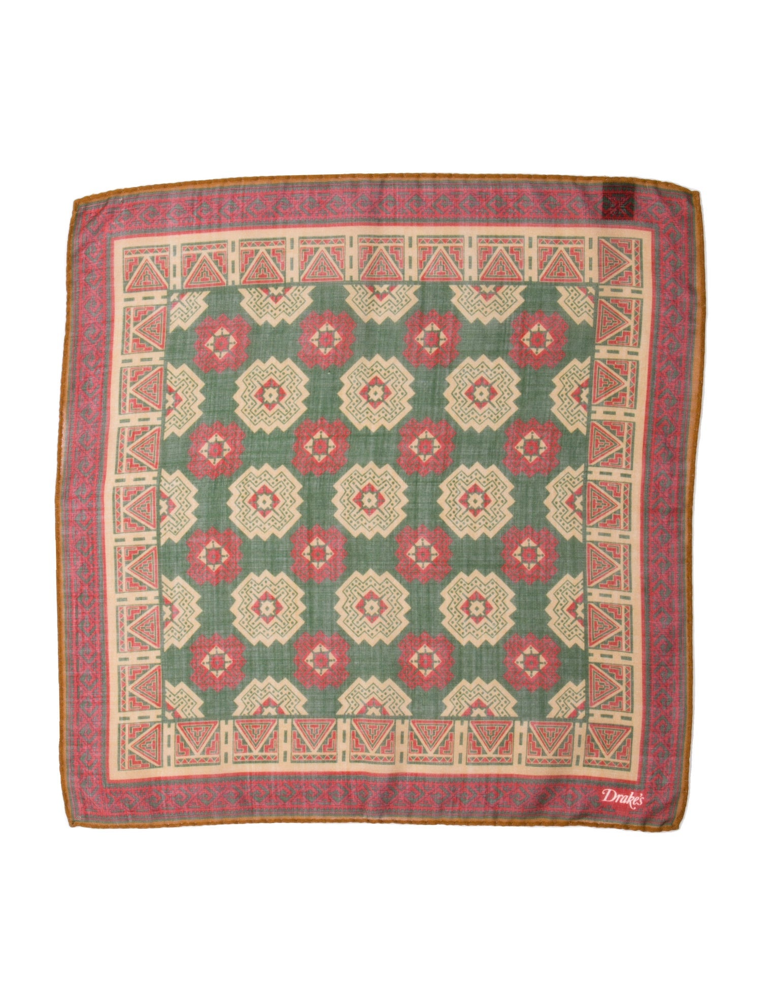 Drake's Wool Printed Scarf