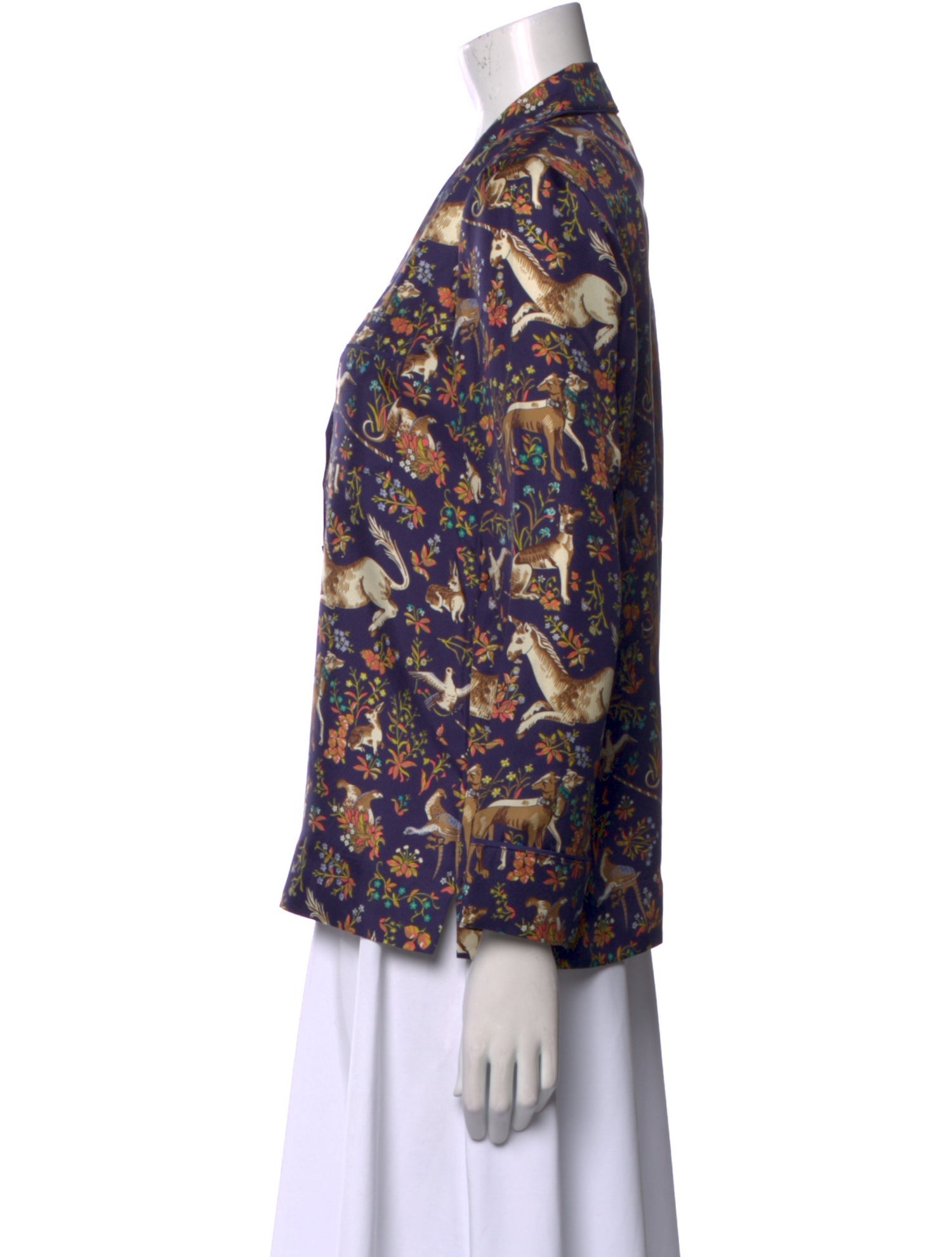 Drake's Silk Printed Blouse