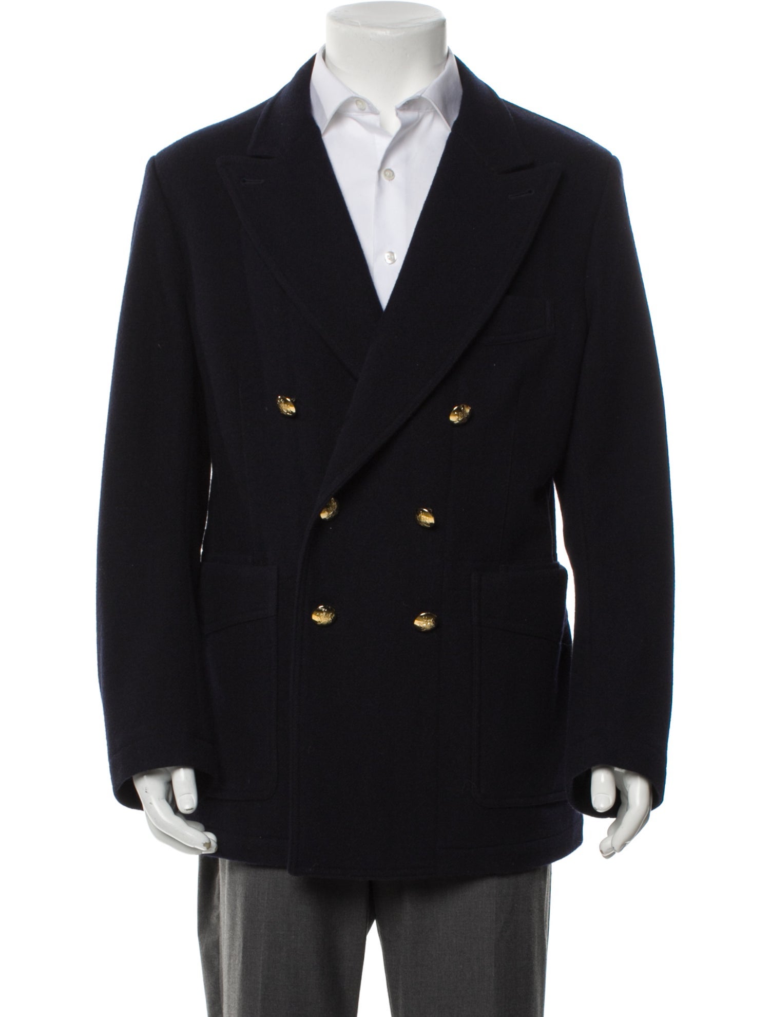 Drake's Wool Peacoat