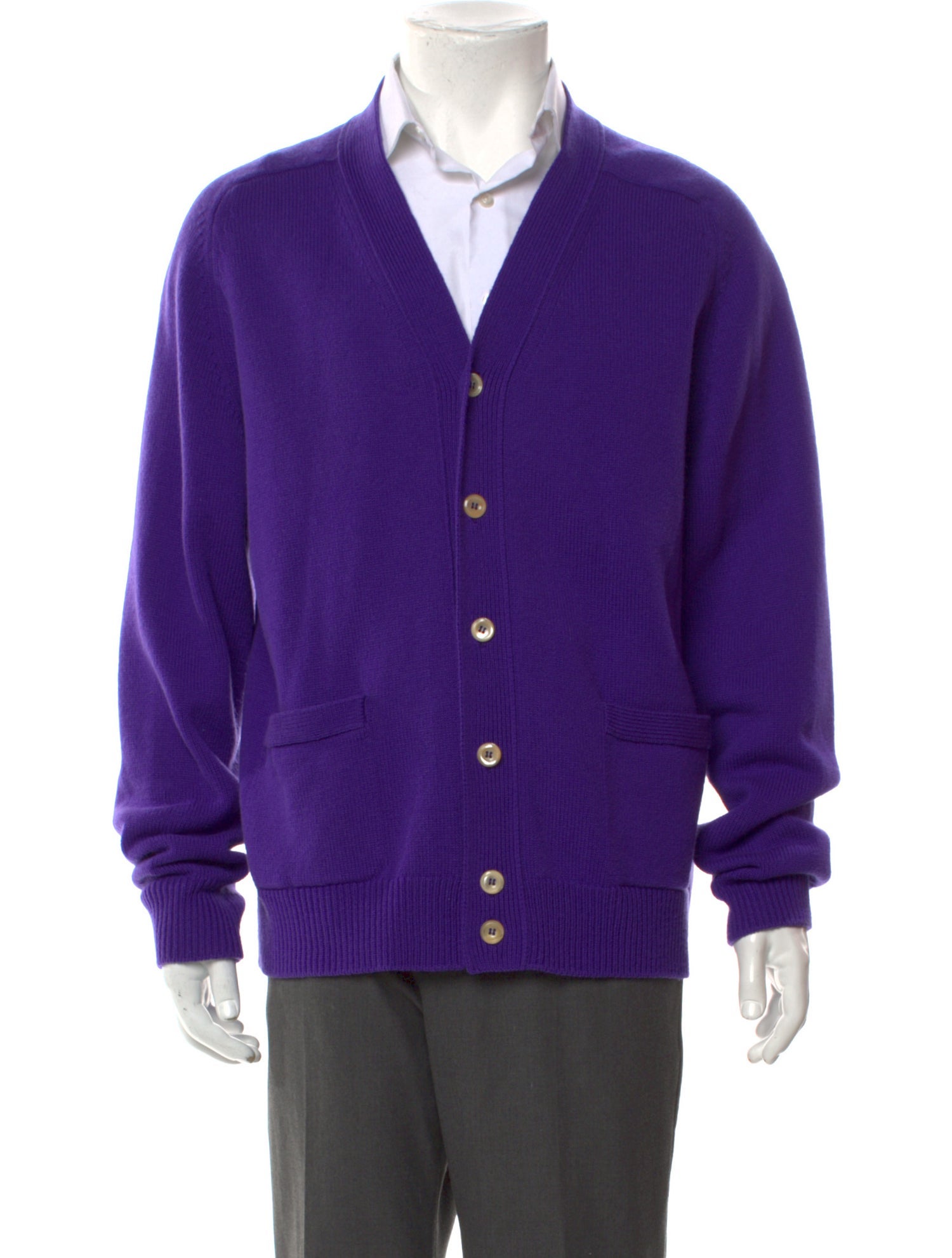 Drake's Lambswool V-Neck Cardigan