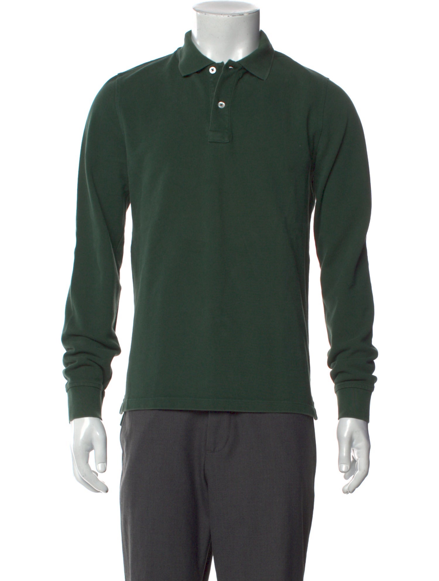 Drake's Collar Long Sleeve Polo Shirt