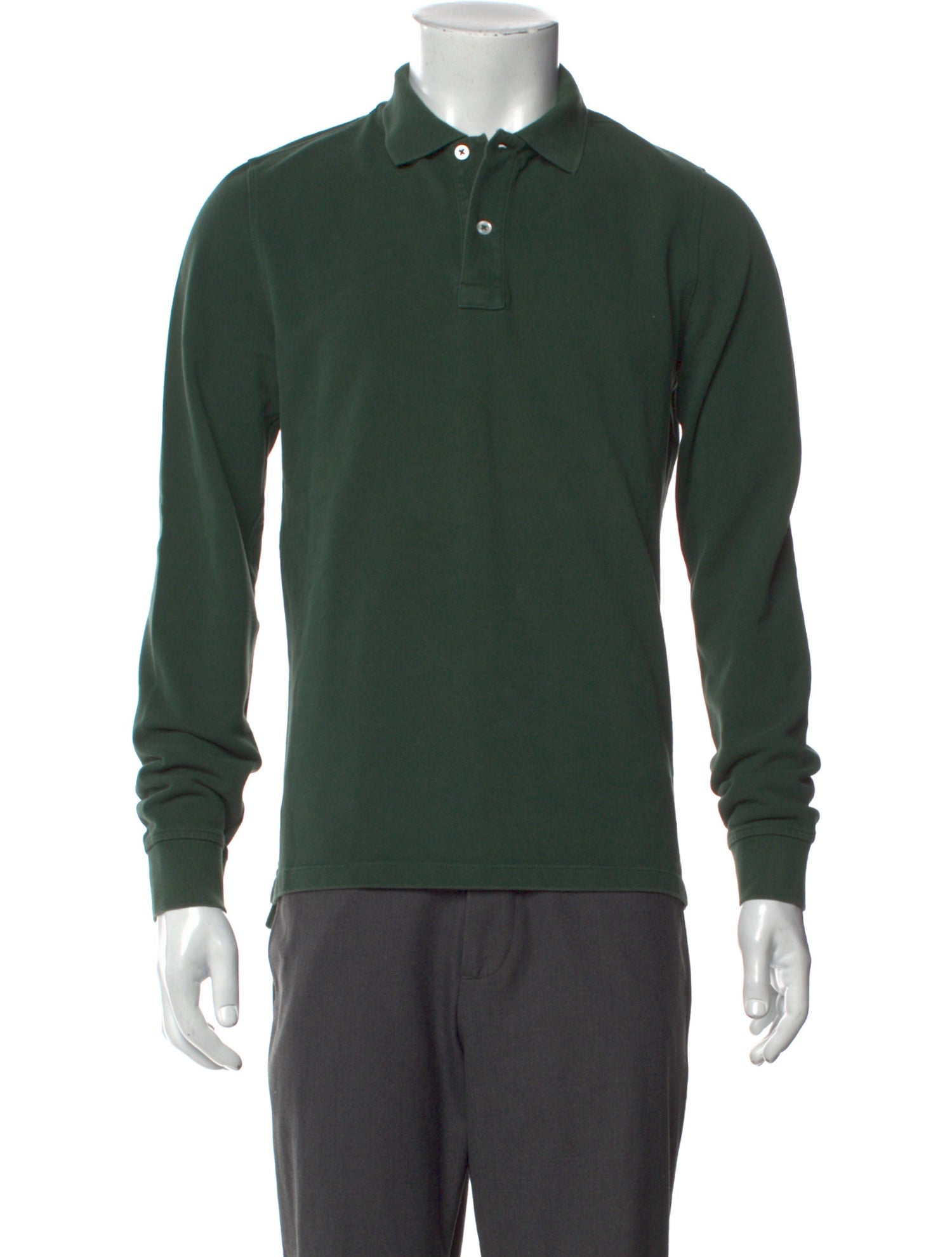 Drake's Collar Long Sleeve Polo Shirt