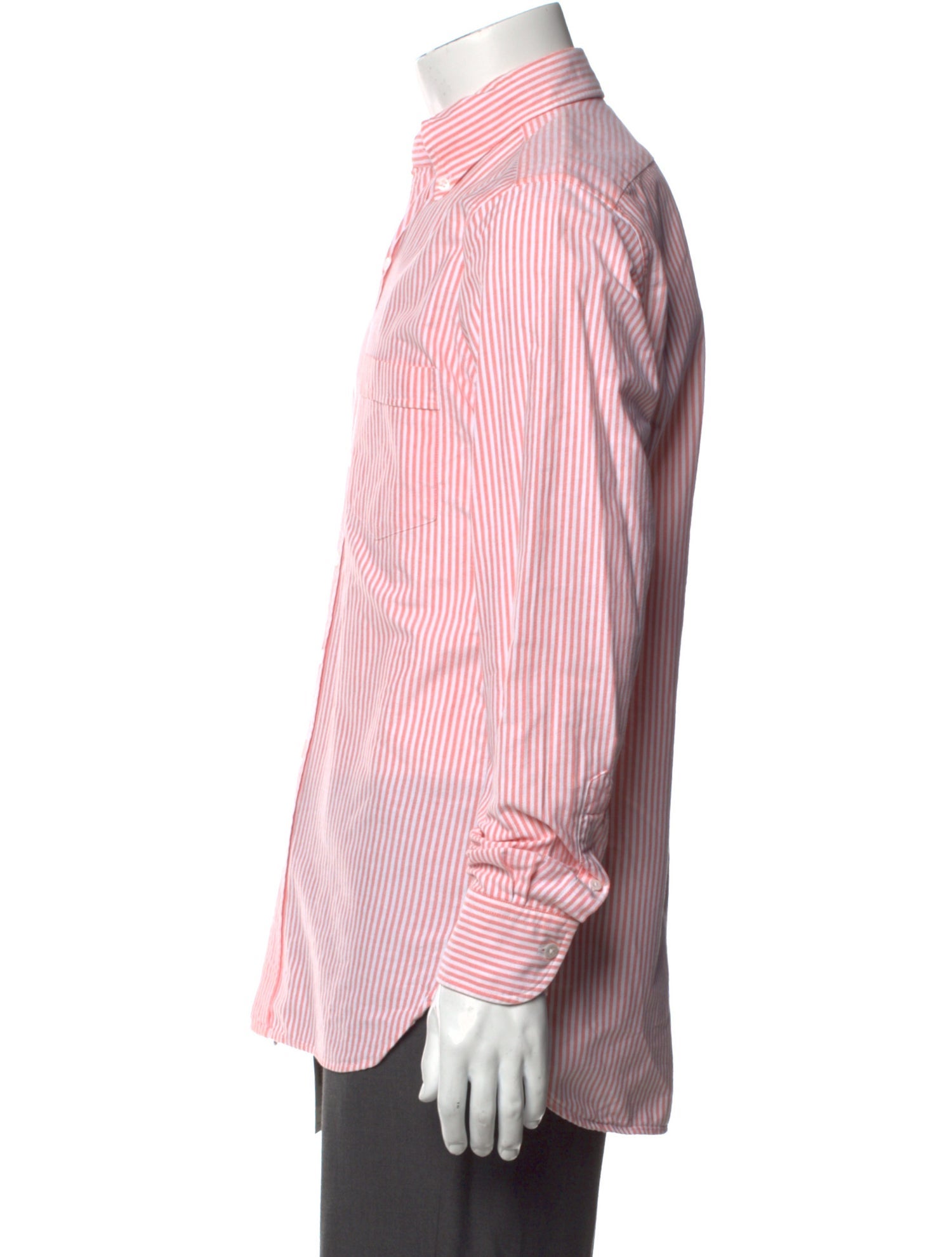 Drake's Striped Long Sleeve Shirt