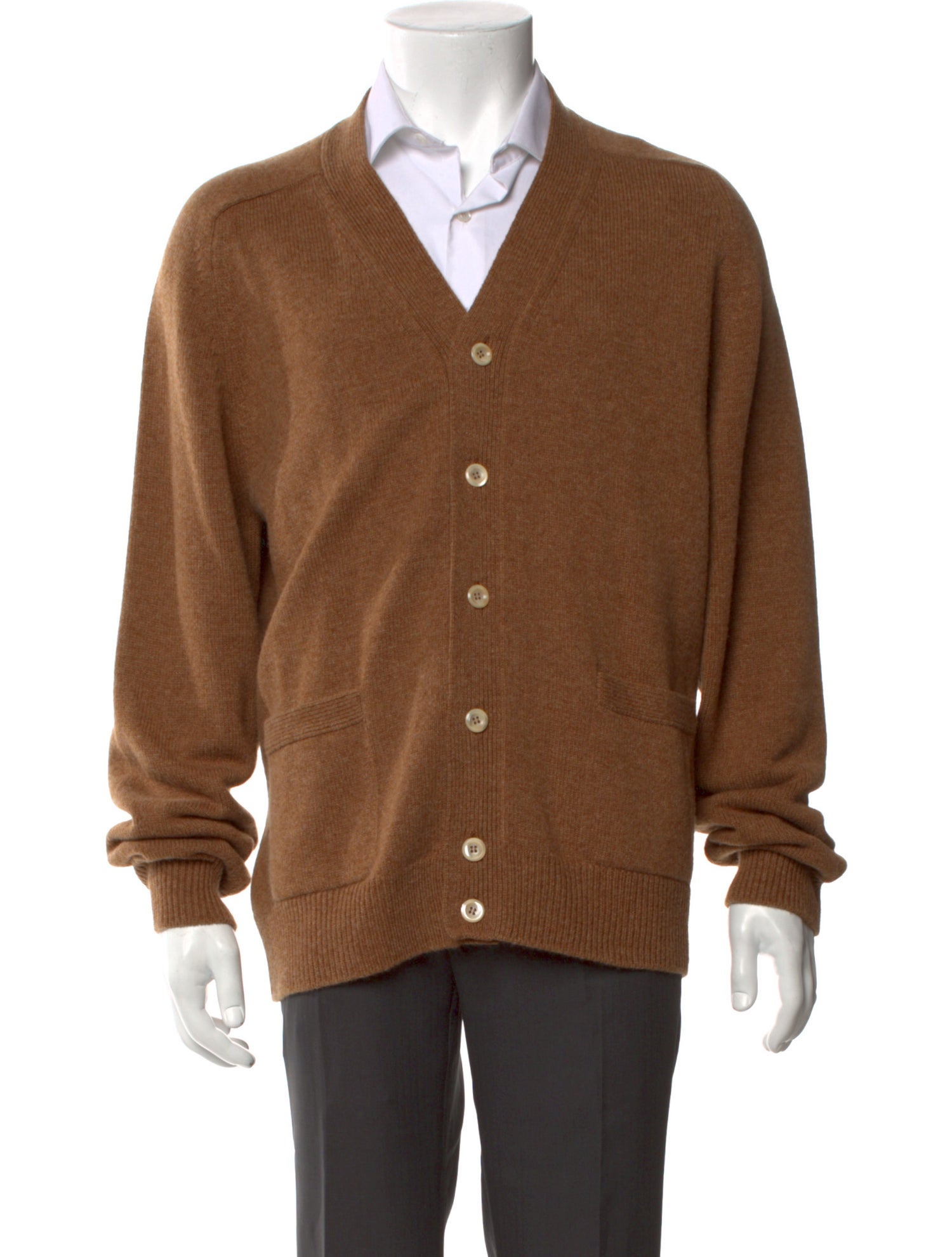 Drake's Lambswool V-Neck Cardigan