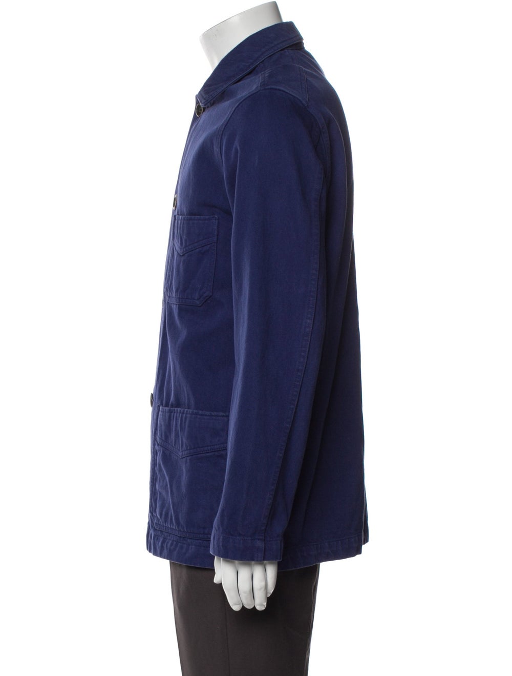 Drake's Utility Jacket Blue Patch Pockets - image 2