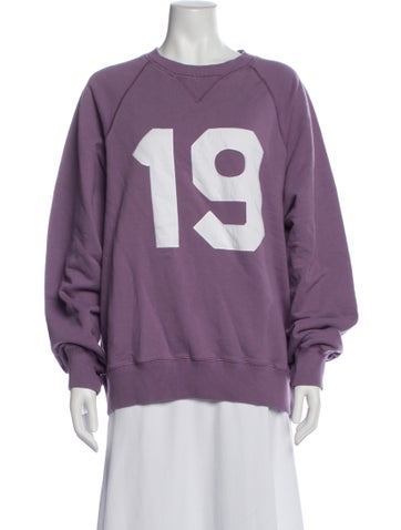 Pre-owned Drake's Graphic Print Crew Neck Sweatshirt In Purple