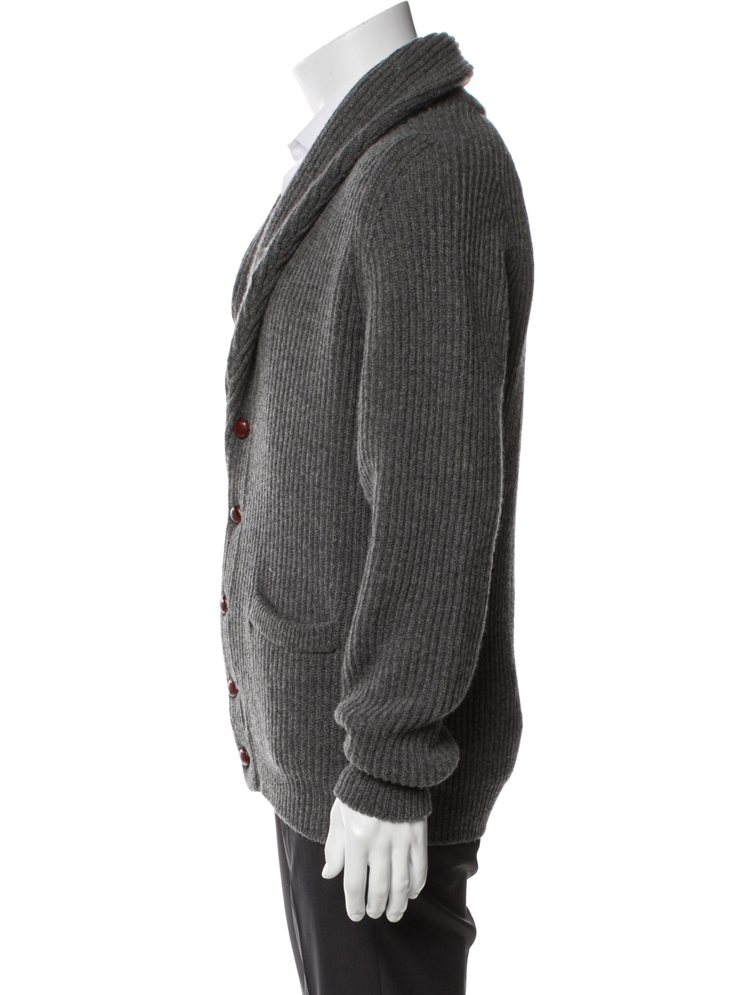 Drake's Lambswool Collar Cardigan w/ Tags