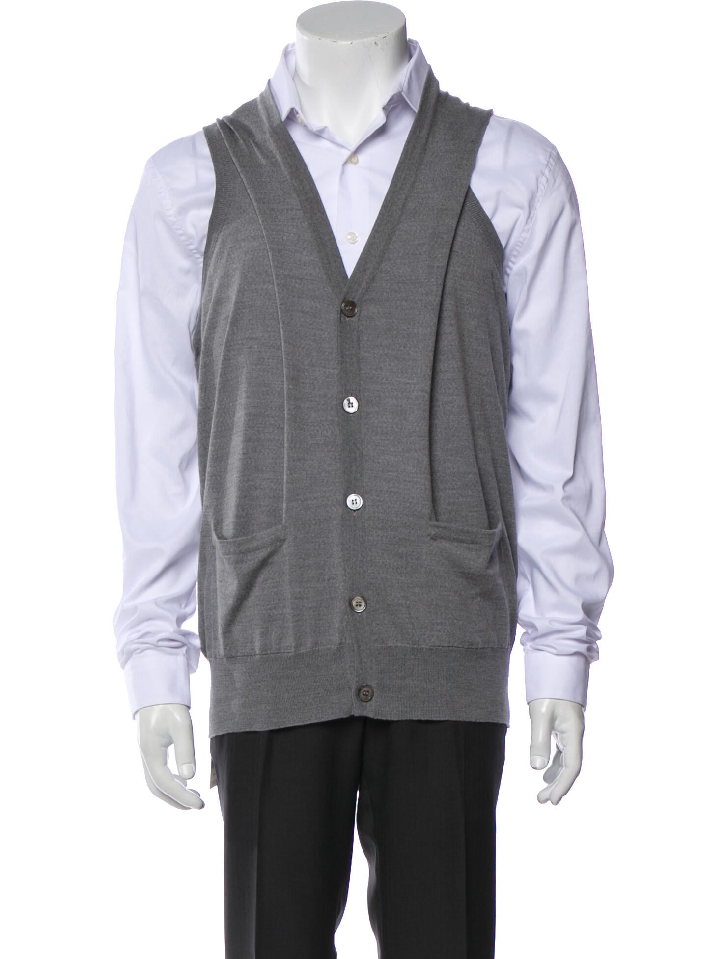 Drake's Wool V-Neck Sweater Vest