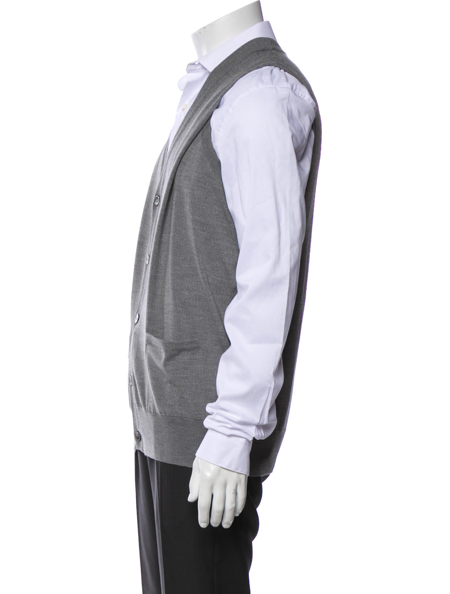 Drake's Wool V-Neck Sweater Vest