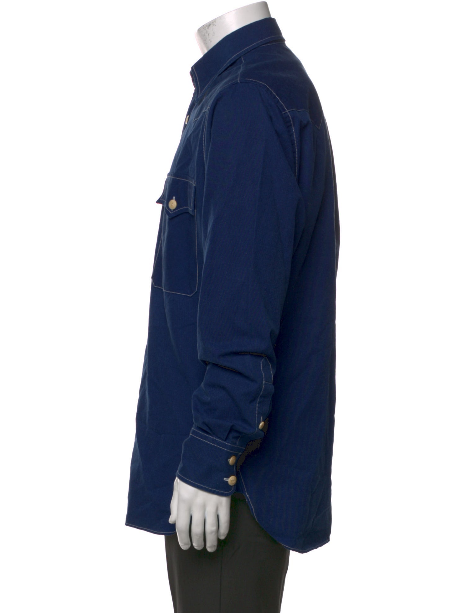 Drake's Long Sleeve Western Shirt