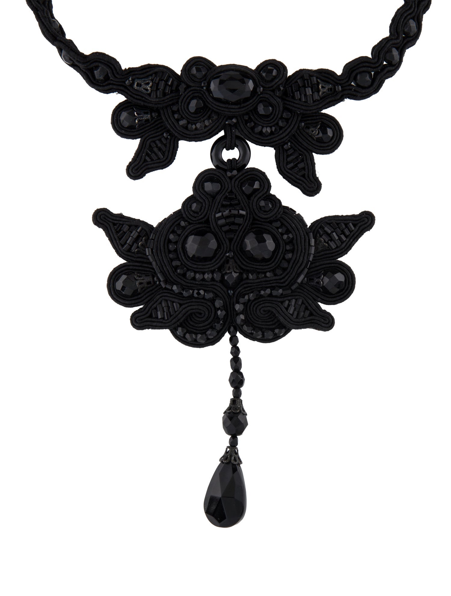 Dori Csengeri Resin Fabric & Leather Choker Necklace