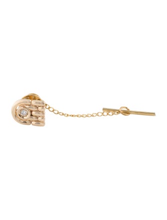 Dress Set 14K Diamond Cufflinks & Tie Pin Dress Set