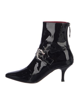 Dorateymur Patent Leather Bow Accents Boots