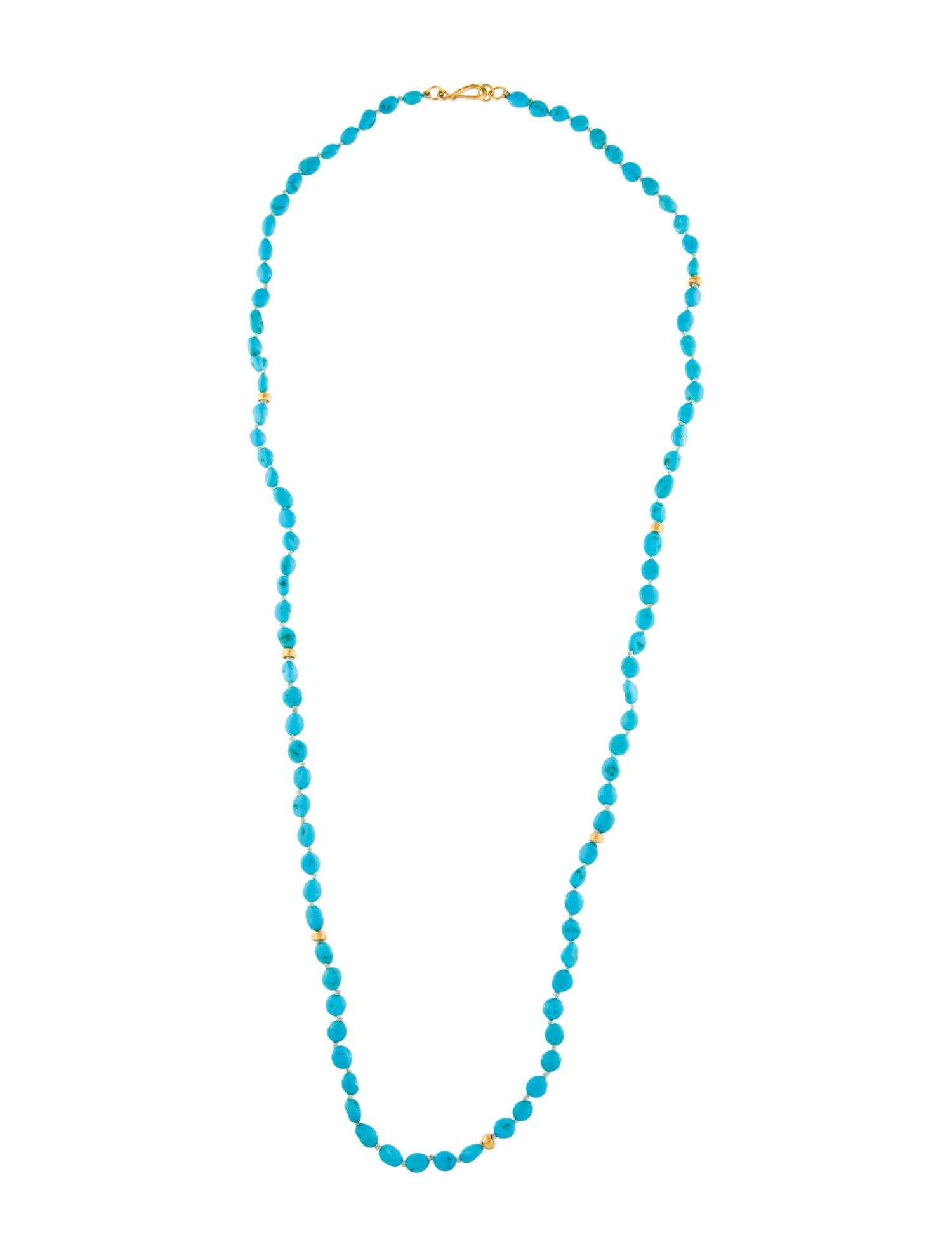 Darlene de Sedle 22K Turquoise Bead Strand Necklace