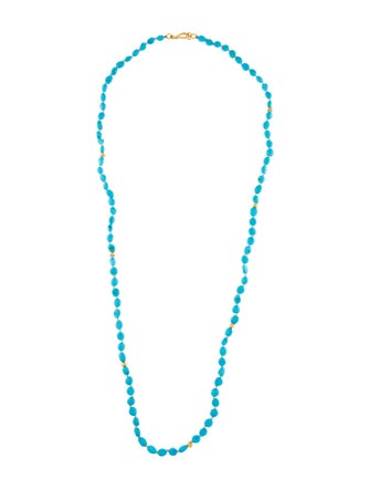 Darlene de Sedle 22K Turquoise Bead Strand Necklace